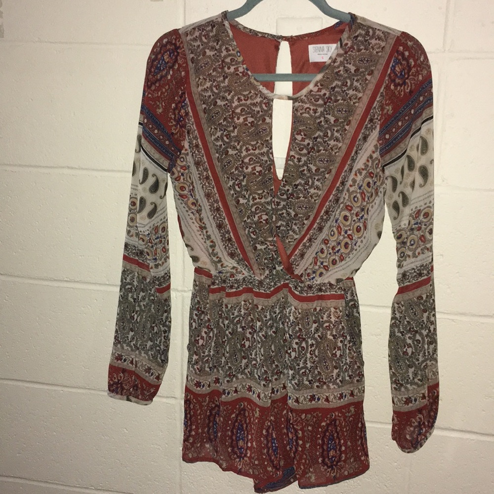 Paisley Patterned Romper (Small)